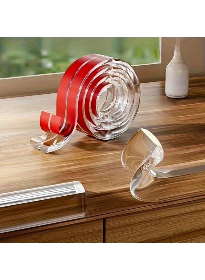 10x10mm Self Adhesive Safety Edge Protector 1181in Transparent Non Slip Shockproof Furniture Guard - Image 2