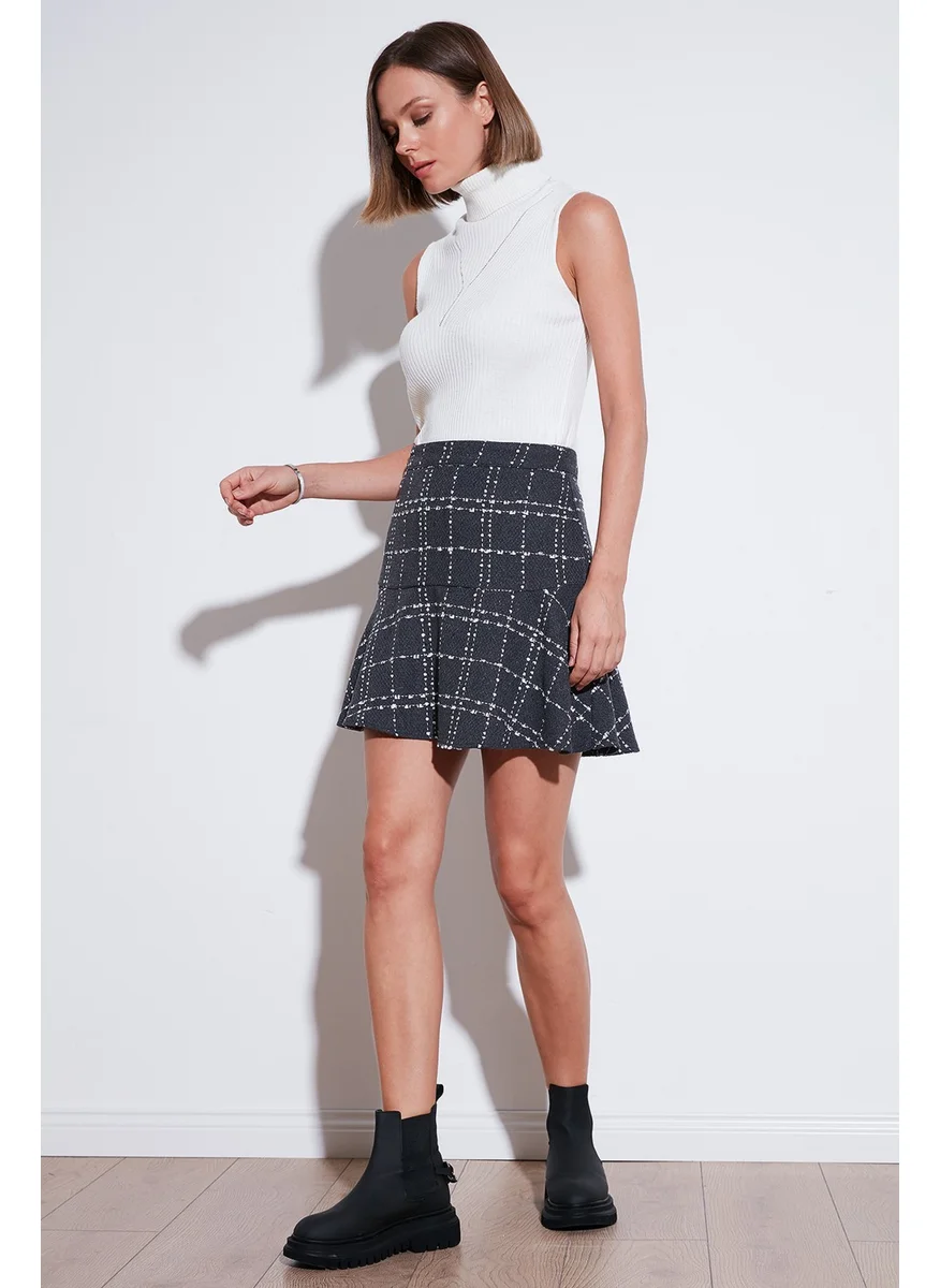 Lela Plaid Flounce Mini Winter Skirt Women's Skirt 611ET00176W4