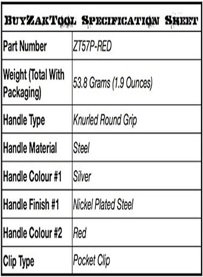 زاك ثاقبة نوافذ زاك تول - ZT-57P-RED - Image 4