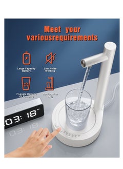 Generic Desktop Water Dispenser, USB Charging Automatic Drinking Water Dispenser, Suitable for 5 Gallon & Universal Bottles, Apply to Home, Office, Outdoor (White)  - Image 3