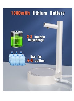 Generic Desktop Water Dispenser, USB Charging Automatic Drinking Water Dispenser, Suitable for 5 Gallon & Universal Bottles, Apply to Home, Office, Outdoor (White)  - Image 4