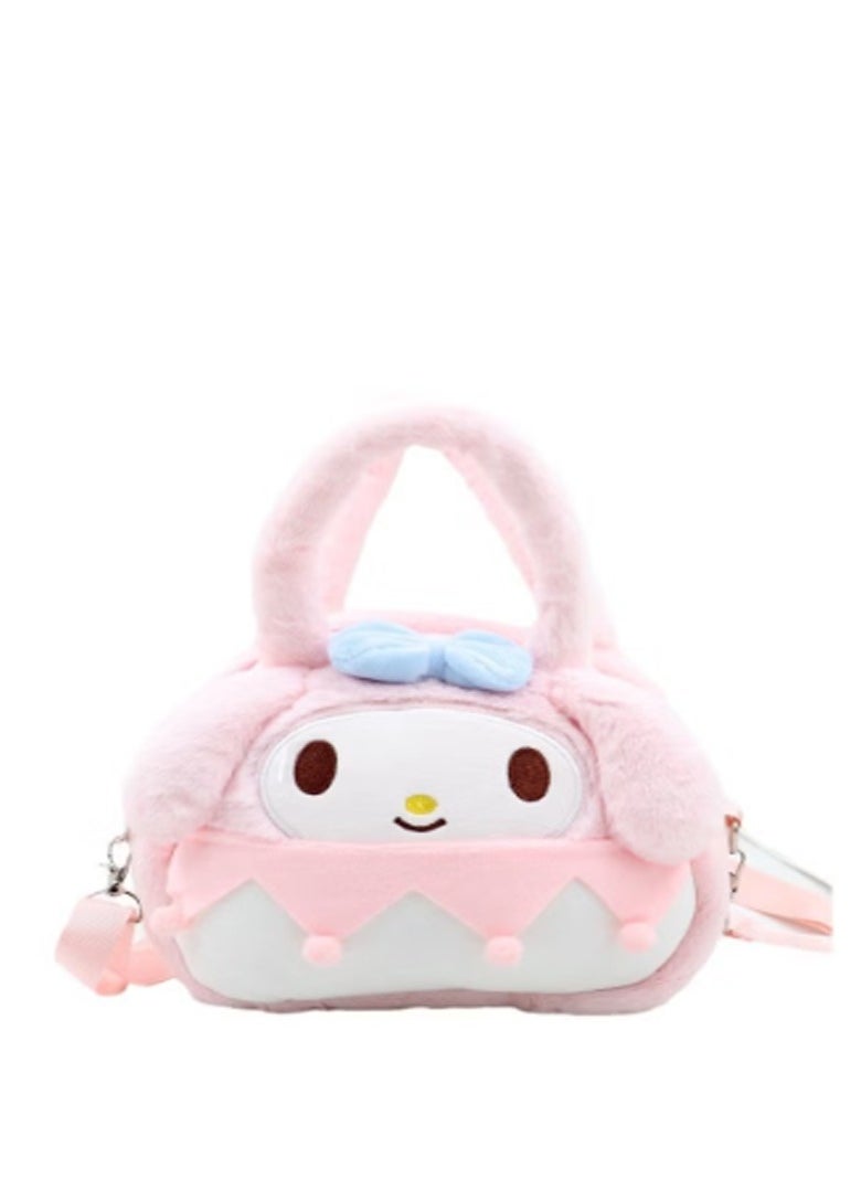 Sanrio Melody Plush Crossbody Bag with Adjustable Shoulder Strap Wallet Purse Shoulder Bag Coin Pouch Accessories for Women Girls  - Image 1