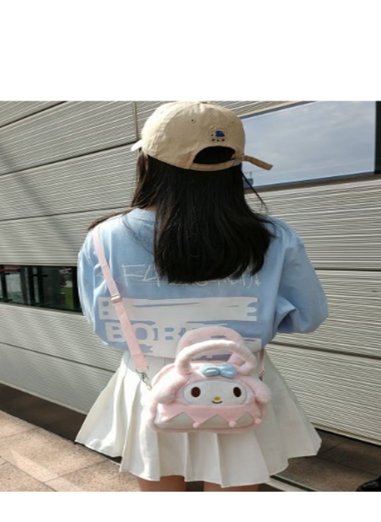 Sanrio Melody Plush Crossbody Bag with Adjustable Shoulder Strap Wallet Purse Shoulder Bag Coin Pouch Accessories for Women Girls  - Image 2