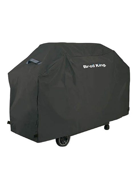 Hook and Loop Closure Weather-Resistant Polyester Grill Cover Black 51 Inch