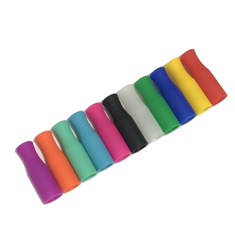 JIEFU Super Big Large Straws Silicone Tips 11pcs Food Grade Reusable Straw Tips Only Fit for 1/2 Inch Wide (12mm Diameter) Stainless Steel Straws and Smoothie Glass straws - Image 5
