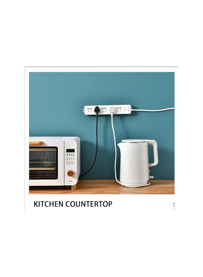 promass 8 PCS Adhesive Socket Holder Punch Free Socket Holder Power Strip Holder Fixator for Routers Remote, Wall Socket Holder Can Be Easily Attached to Wood, Plastic, Metal, Ceramic Surfaces - Image 2