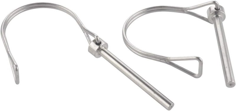 VTurboWay 2 Pack Safety Coupler Pin 1/4" x 1.97"(6.3mm x 50mm), Full Marine Grade 316 Stainless Steel Heavy Duty Shaft Locking Pin - Image 2
