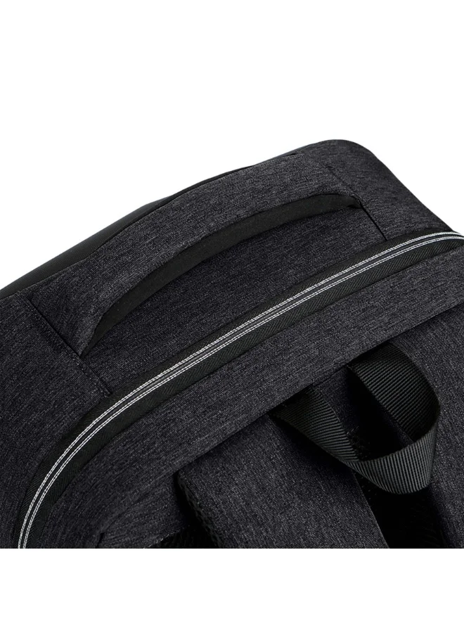 Hike Black Semi Hard 17 inch Unisex Laptop Backpack with Built in Combination lock and USB/ Headphone Port Daypack for Travel, Office and Business, HK2020-BLACK  | Best Price UAE