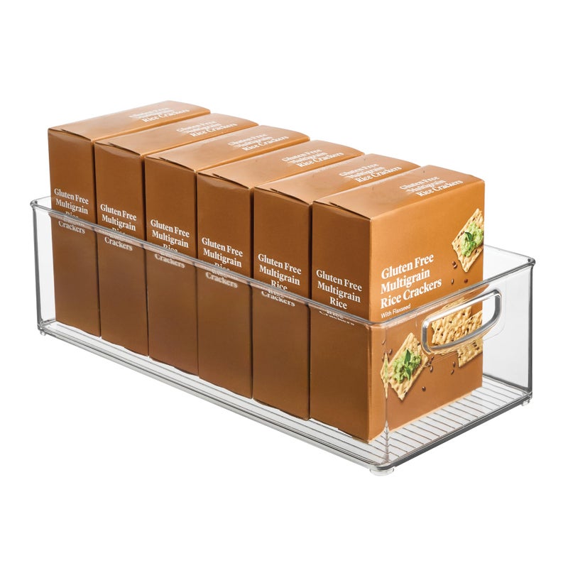 InterDesign iDesign Recycled Plastic Stackable Storage Bin for  Linus Collection  Clear