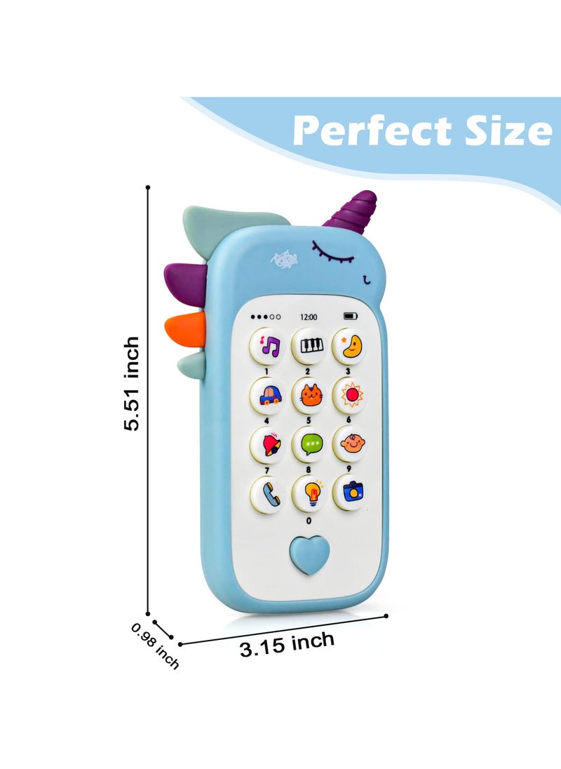 Mr. Penda Baby Cell Phone Toys, Fun and Educational Sound Toy for Babies and Toddlers for 6+ Months,Toy Mobile Phone Music Learning Education Mobile Toys (Blue)  - Image 2