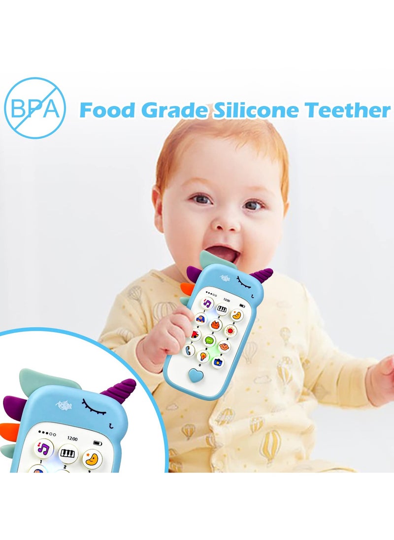Mr. Penda Baby Cell Phone Toys, Fun and Educational Sound Toy for Babies and Toddlers for 6+ Months,Toy Mobile Phone Music Learning Education Mobile Toys (Blue)  - Image 4