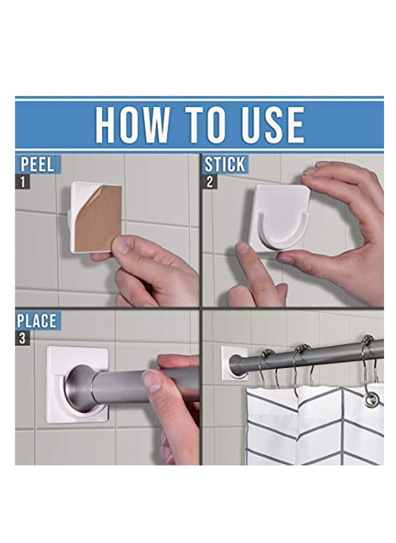 Generic 2 Pack Tension Holder Rod Mount Retainer for Wall No Drilling  - Image 2