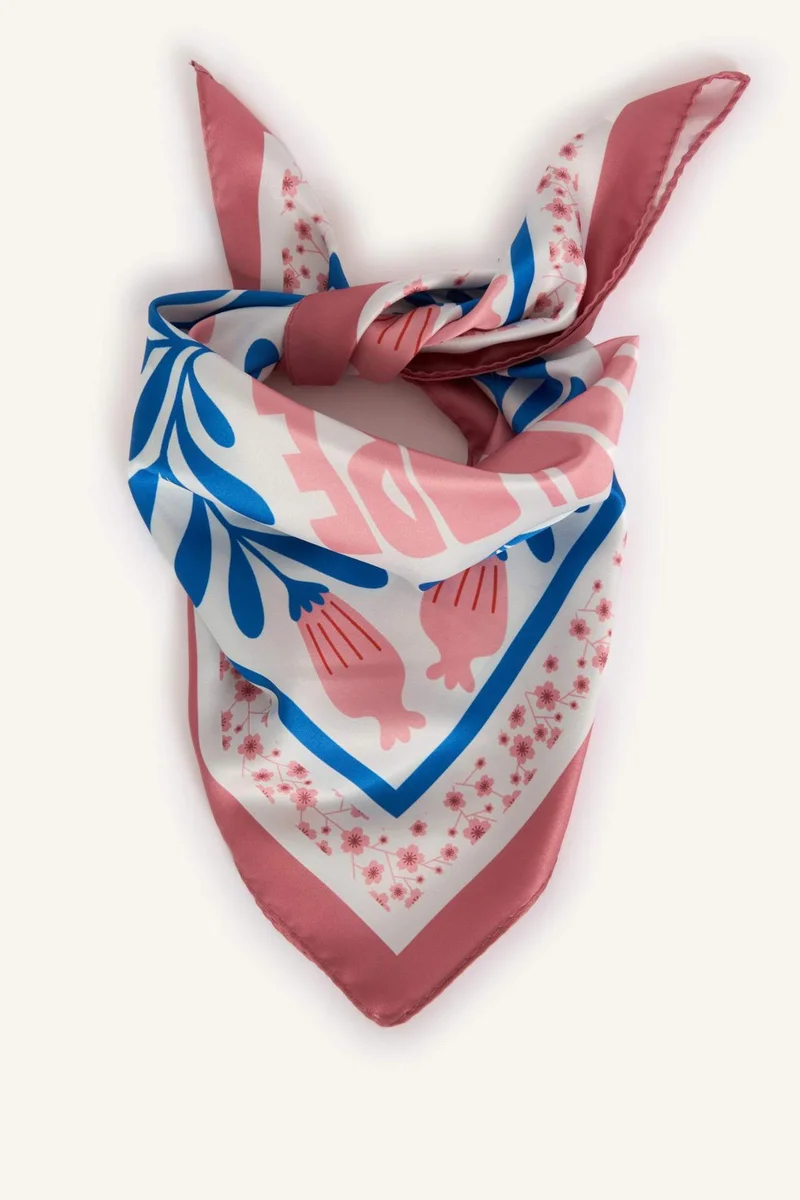 Defacto  Woman Satin Printed Scarf for Women | Best Price UAE