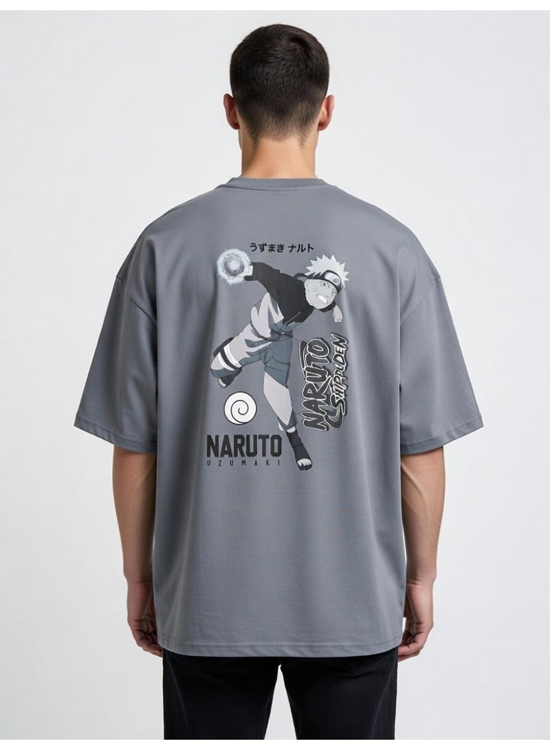 ناروتو تيشيرت رجالي واسع بكتفين منسدلين - Image 4