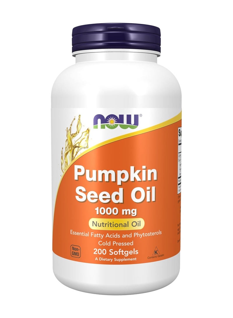 NOW Foods Pumpkin Seed Oil, 1000 mg - 200 Softgels