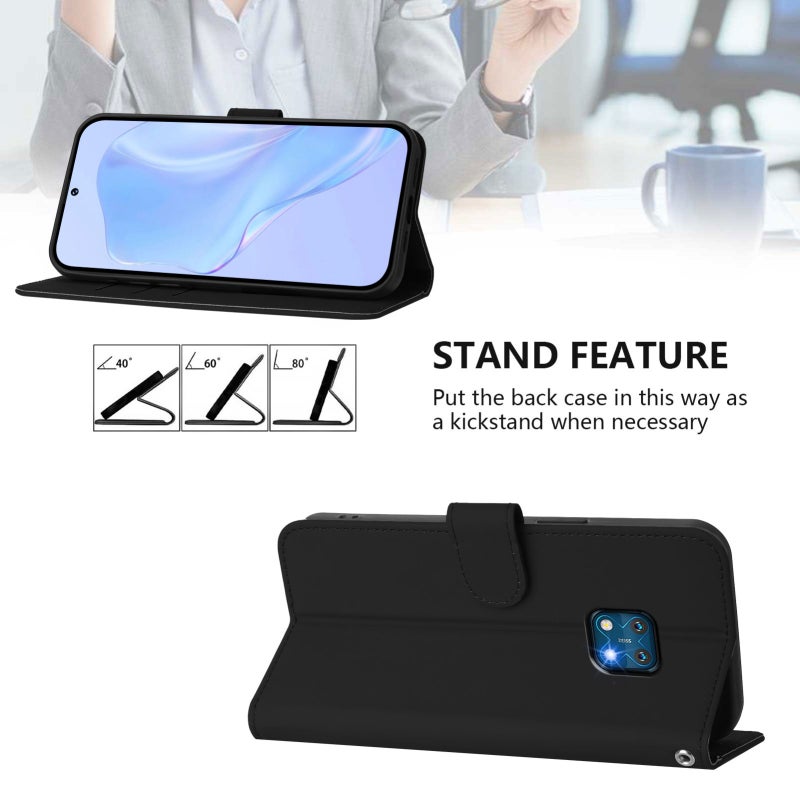 HuHa Case Cover For Nokia XR20 Skin Feel Solid Color Leather Phone Case with Lanyard(Black) - Image 3