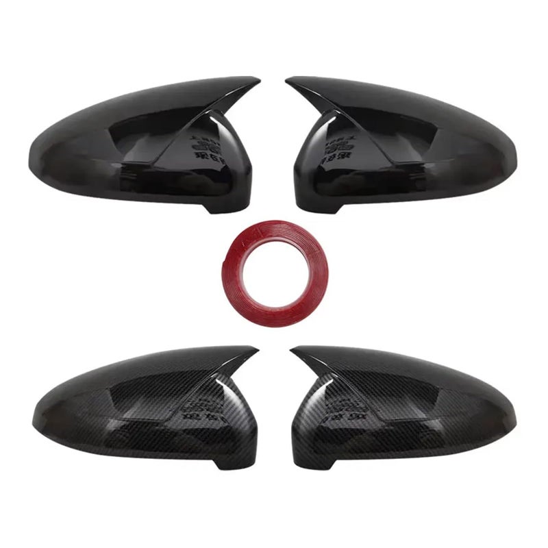 Carbon Fiber Pattern Side Mirror Covers Compatible With Audi A4 A5 B9 2017 2018 2019 - Image 4