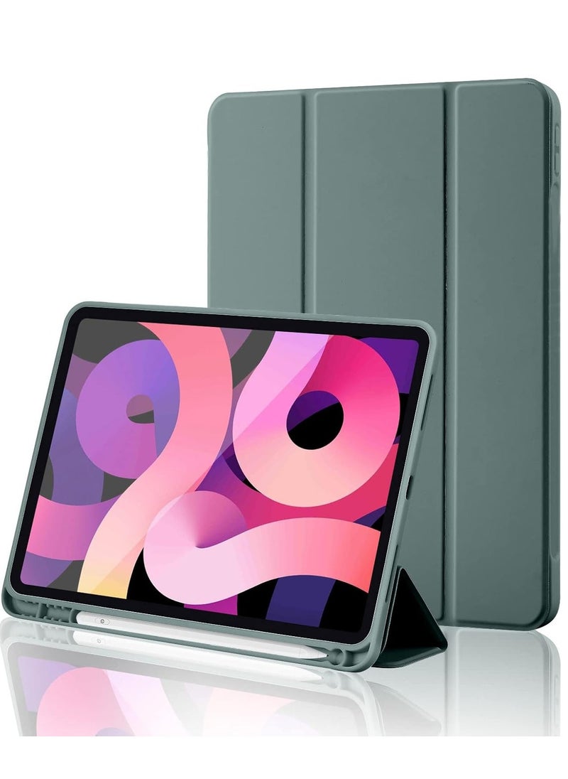 vesus iPad 10th Generation Case 2022 with Pencil Holder - Soft TPU Back Protective Smart Trifold Stand Cover for iPad 10.9 Inch (10th Gen), Auto Wake/Sleep - Pine Green - Image 5