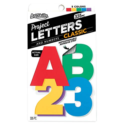 ArtSkills Poster Letters 2.5” Paper Letters for Poster Board Projects, Classroom Bulletin Boards, Sign Making Supplies, Classic, 335 Pieces - Image 1