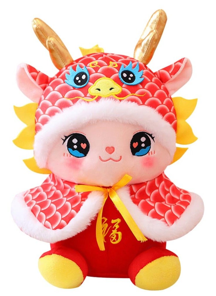 SYOSI Chinese Zodiac Dragon Doll 20 cm, 2024 Year of Dragon Plush Toy, Chinese New Year Mascot, Stuffed Animal for Spring Festival Decor, Ideal Zodiac Gift for Kid - Image 1