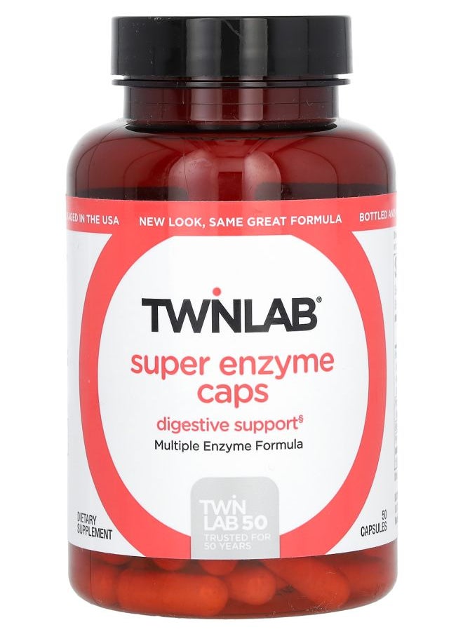 Twinlab Super Enzyme Caps 50 Capsules 