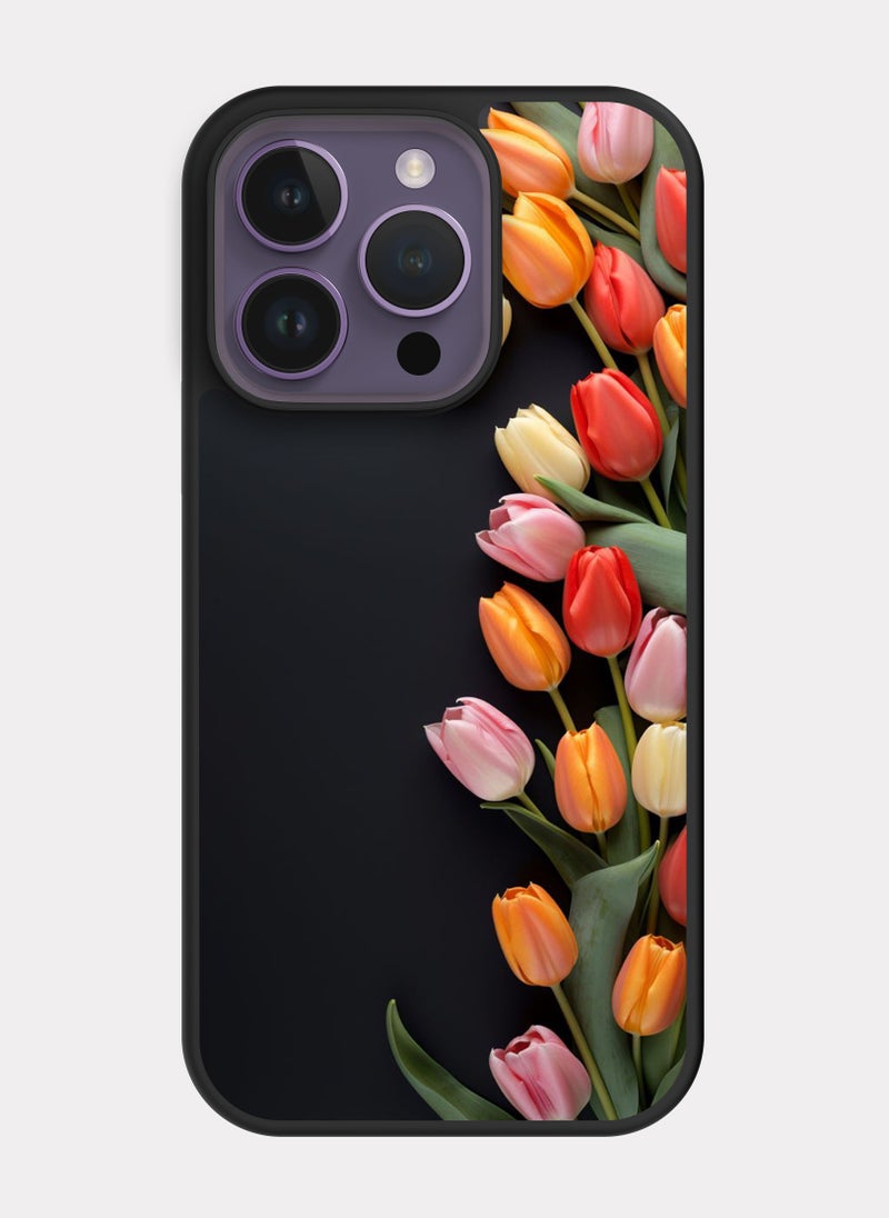 بكسلات كفر ايفون 14 برو ورود متعدد الالوان - Image 1