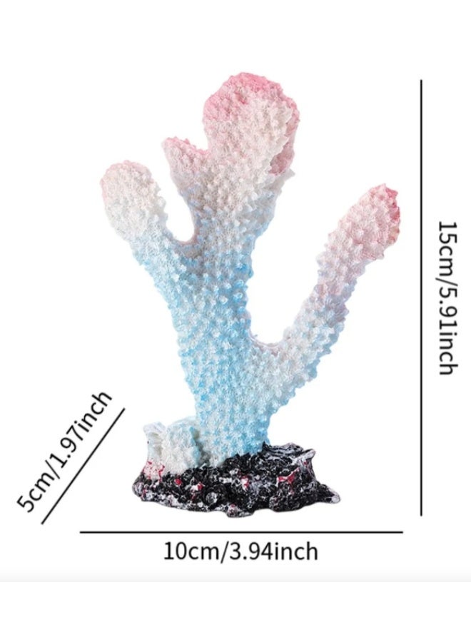 زينة الشعاب المرجانية المصنوعة من الراتنج لتزيين أحواض الأسماك، مناسبة لأحواض المياه العذبة والمالحة لمحبي الأسماك - Image 5