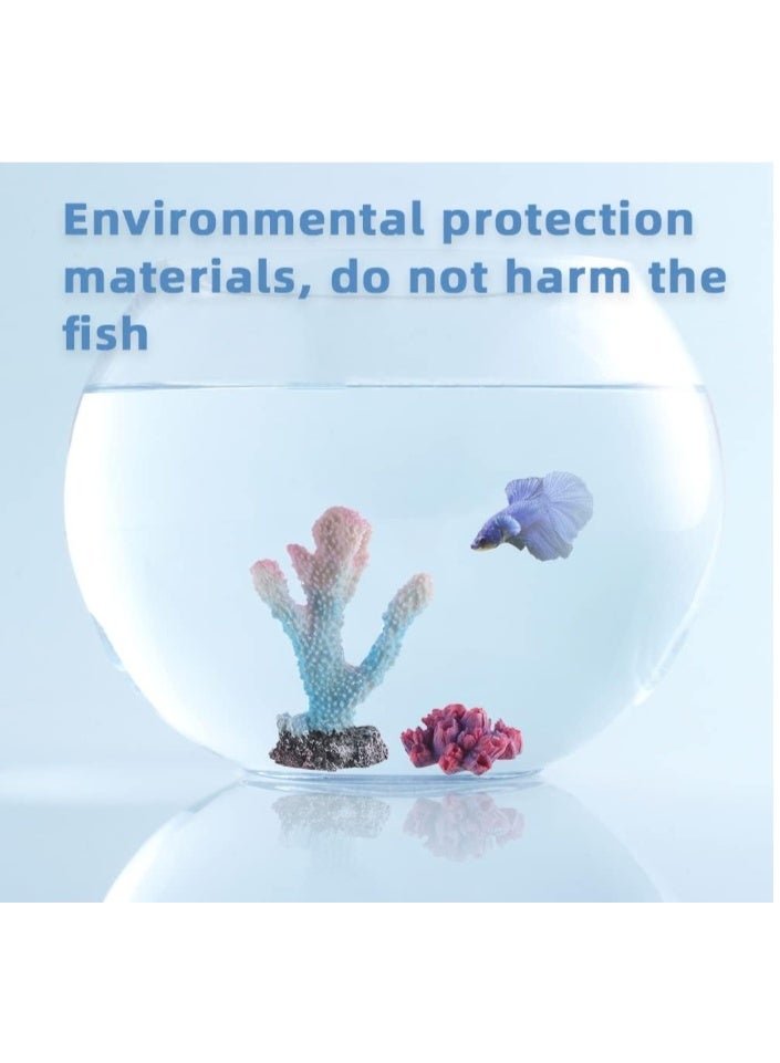 زينة الشعاب المرجانية المصنوعة من الراتنج لتزيين أحواض الأسماك، مناسبة لأحواض المياه العذبة والمالحة لمحبي الأسماك - Image 3