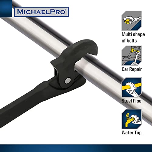 MichaelPro Dual Action Auto Size Adjusting Wrench, 5/16” to 1-1/4" (8 – 32mm) Self-Adjusting Quick Wrench, Multi-Size Spring | MP001206, Black - Image 5