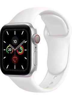 FITIT FITIT Bands for Apple Watch Band match with any Apple Watch Series 3 and Above (41mm 38mm and 40mm cases), Soft Silicone Sport Replacement Strap, White.  - Image 1