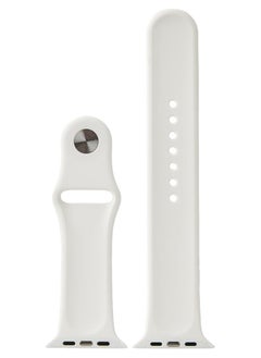 FITIT FITIT Bands for Apple Watch Band match with any Apple Watch Series 3 and Above (41mm 38mm and 40mm cases), Soft Silicone Sport Replacement Strap, White.  - Image 2