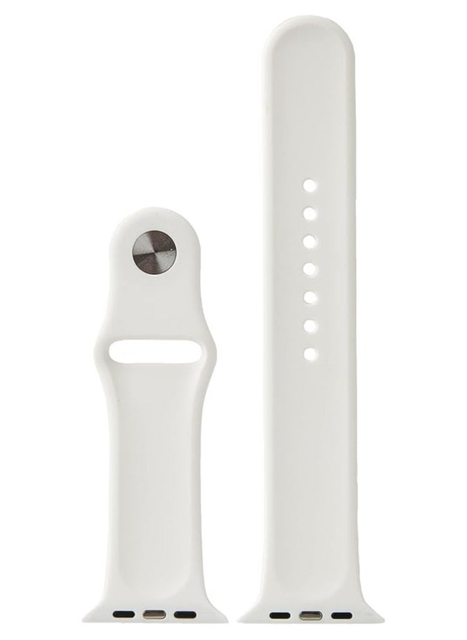 FITIT FITIT Bands for Apple Watch Band match with any Apple Watch Series 3 and Above (41mm 38mm and 40mm cases), Soft Silicone Sport Replacement Strap, White.  - Image 2