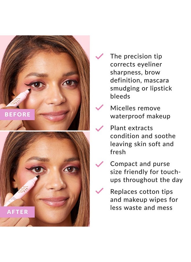 The Quick Flick - The Quick Flick Reusable Quick Fix Makeup Eraser Pen - Instant Travel Size Makeup Remover Pen for Eyeliner, Mascara, Lips, & Brows - Precision Smudge Corrector, Gentle on Skin & Mess-Free - Image 1