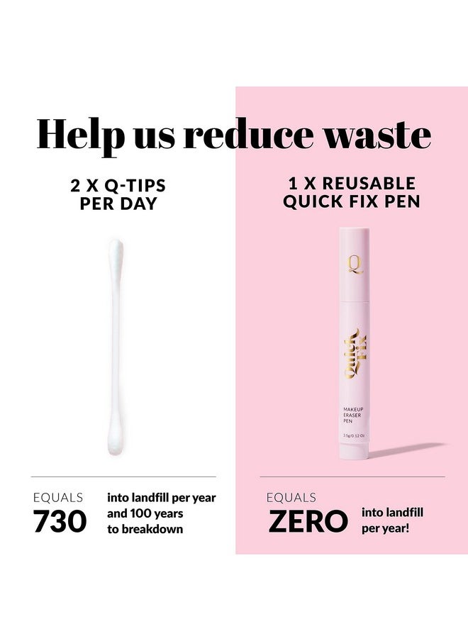 The Quick Flick - The Quick Flick Reusable Quick Fix Makeup Eraser Pen - Instant Travel Size Makeup Remover Pen for Eyeliner, Mascara, Lips, & Brows - Precision Smudge Corrector, Gentle on Skin & Mess-Free - Image 1