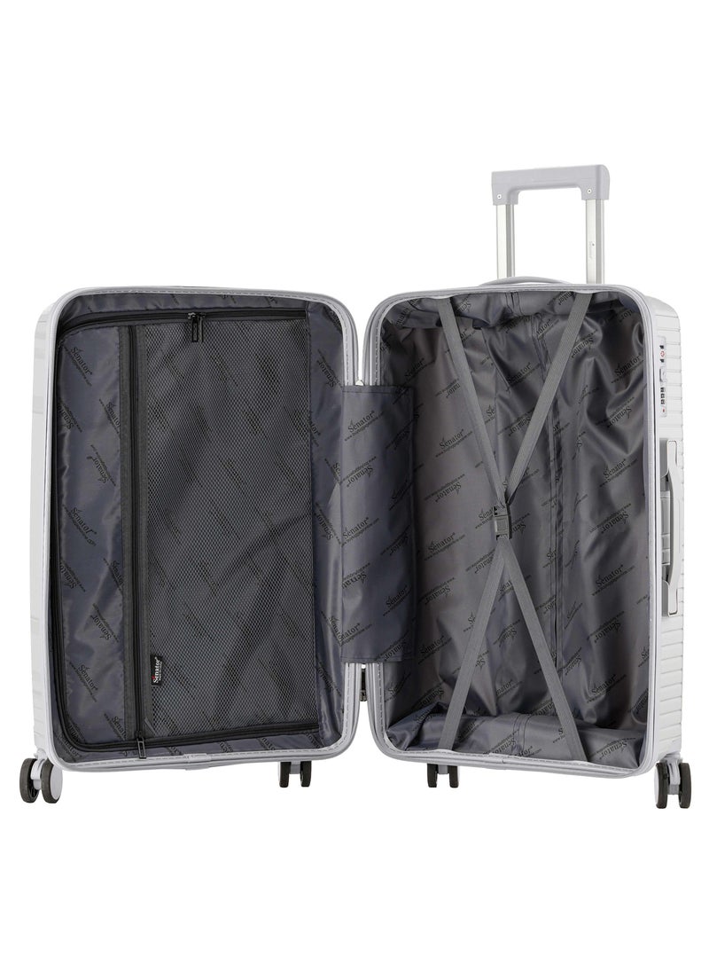 Unisex Hard Case Large Checked Luggage Lightweight PP Fashion Trolley Luggage with 360° Degree 4 Twin Wheel and Safe Zippers KH1010 Light Grey - pzsku/Z98D00DC0F3E864B5BA9DZ/45/1741250808/01cc9fb2-b0f7-4231-aa2b-b921bb25a222