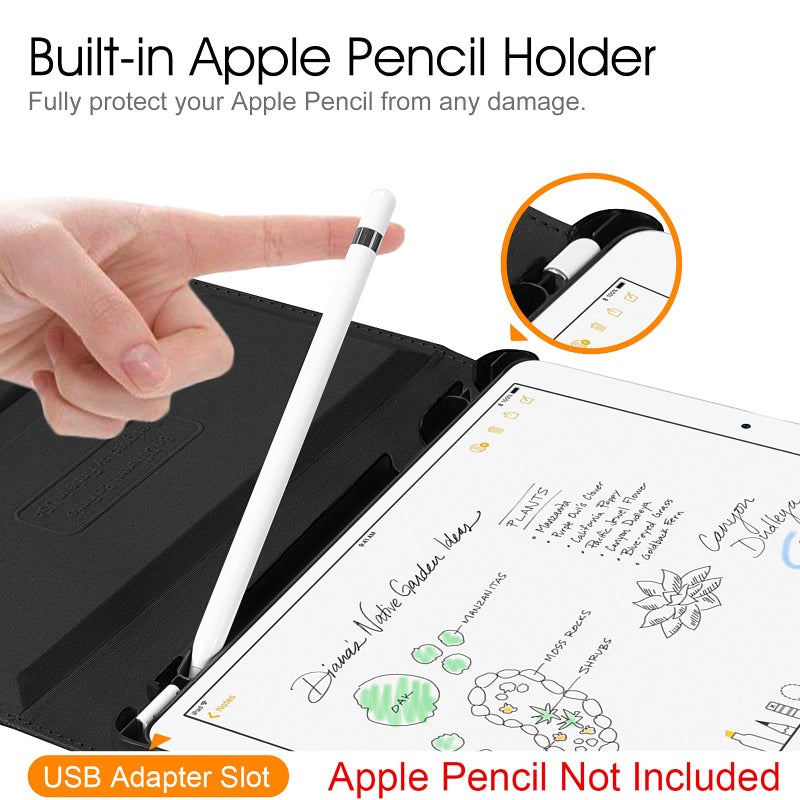 Fintie Rotating Case for iPad Air (3rd Gen) 10.5" 2019 / iPad Pro 10.5" 2017 with Built-in Pencil Holder - 360 Degree Rotating Stand Protective Cover, Auto Sleep/Wake (Black) - Image 5