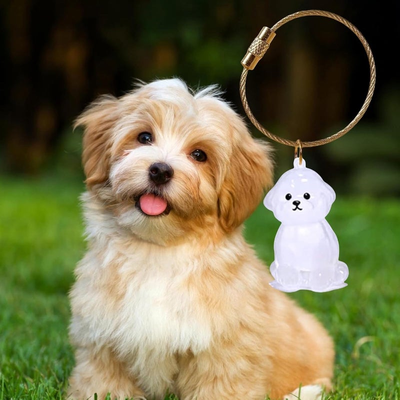 Pet Hair Collector Memorial Keychain Animal Furs Container Case for Dog Cats and Small Easy to Carry and Refills Hair Holders - Image 3