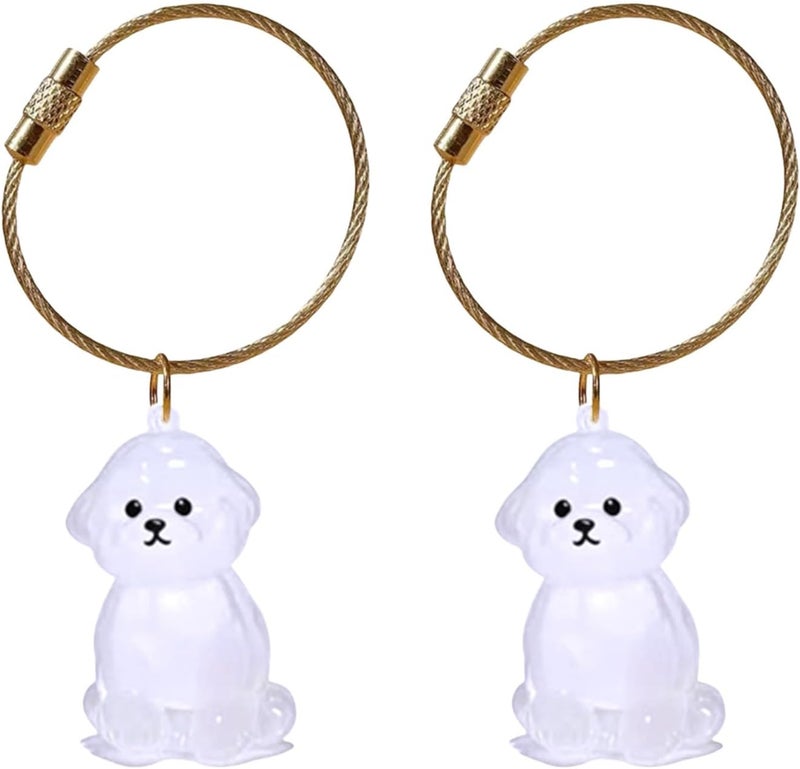 Pet Hair Collector Memorial Keychain Animal Furs Container Case for Dog Cats and Small Easy to Carry and Refills Hair Holders - Image 1