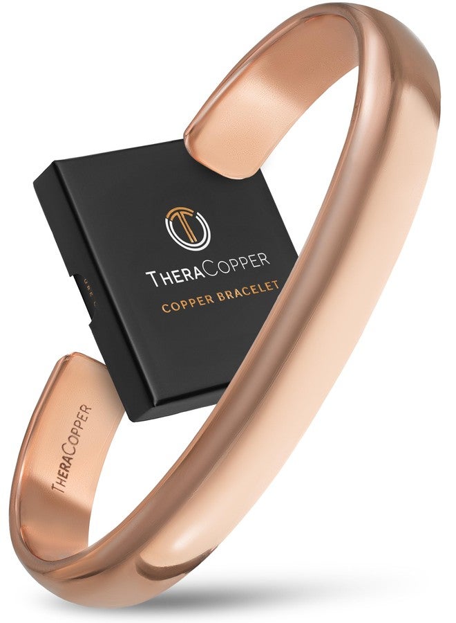 TheraCopper Copper Bracelet for Men & Women - 100% Pure Copper Bracelets - Raw, Solid & Uncoated Authentic Handmade Tibetan Bracelet Cuff Bangles (Plain) - Image 1
