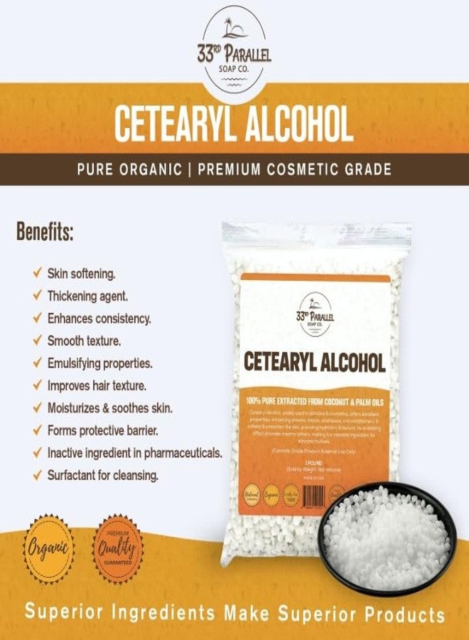 33RD PARALLEL SOAP CO. CETEARYL Alcohol (1 lbs / 16 oz) 100% Pure Extracted from Coconut & Palm Oils. Premium Granules Cetearyl Alcohol for Lotion Making, Creams, Scrubs, Shampoos, Conditioners, Moisturizers | 1 Pound - Image 4