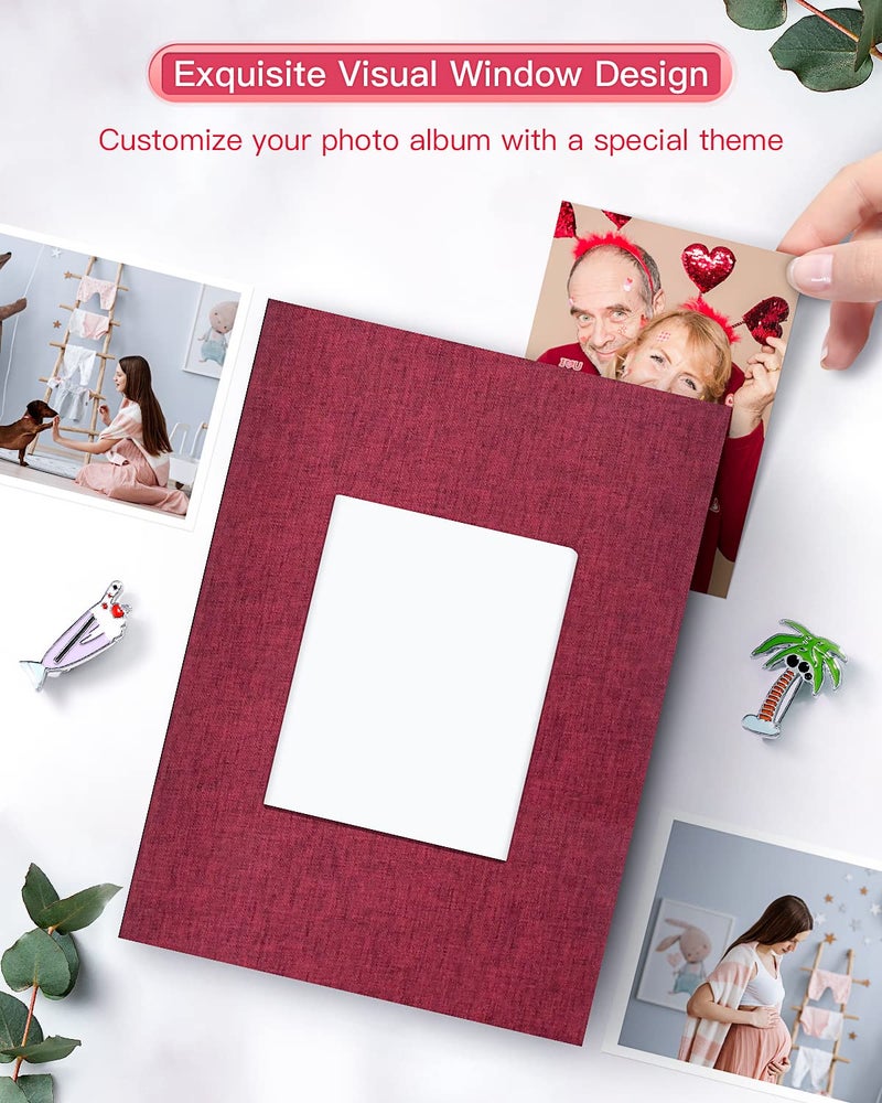 popotop Photo Album 4x6-100 Photos Photo Books with 100 Vertical Pockets Linen Cover Albums for Family Wedding Anniversary Baby Vacation Pictures - Image 3