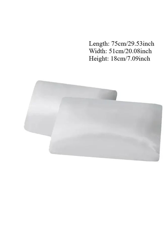 1pc Silvery Grey Queen Size Decorative Pillowcase With Hidden Zipper Pocket Polyester Ruffled Pillow Cover For Bedding And Home Decor - Image 5