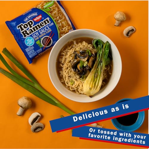 Nissin Top Ramen Noodle Soup Soy Sauce 3 Ounce Pack of 24 - Image 5