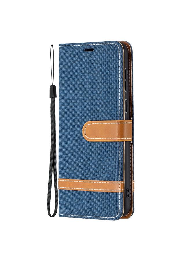 S-TOP Case For Huawei P50 Color Matching Denim Texture Horizontal Flip Leather Case with Holder & Card Slots & Wallet & Lanyard - Image 2