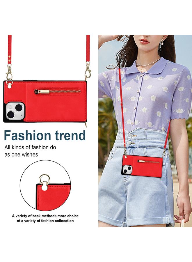 Zaboon Case For iPhone 13 Cross-body Zipper Square Phone Case with Holder - Image 4