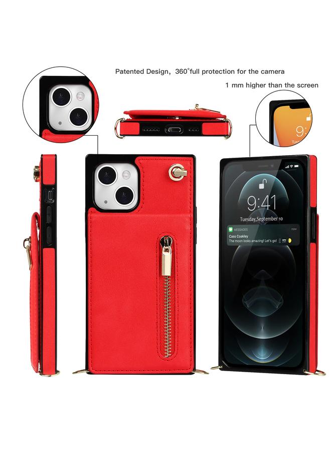 Zaboon Case For iPhone 13 Cross-body Zipper Square Phone Case with Holder - Image 3