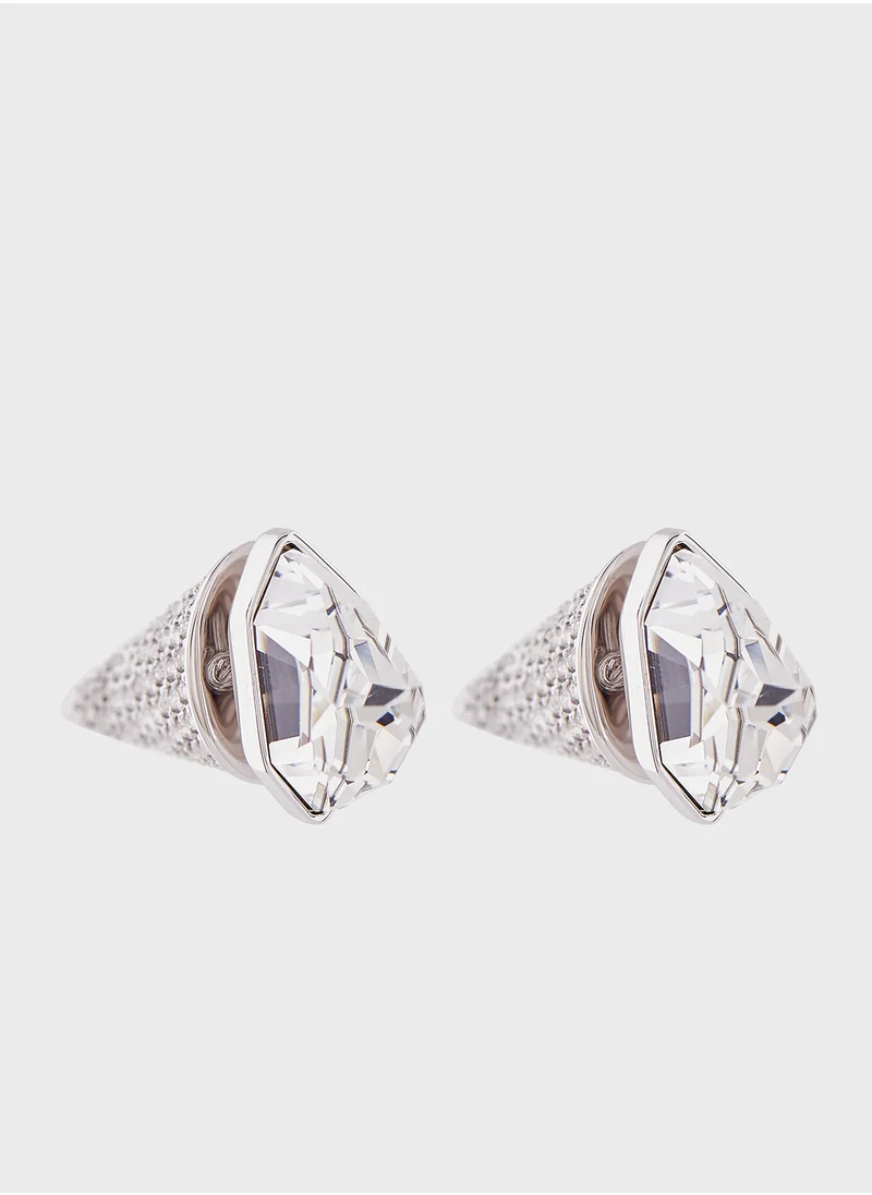 SWAROVSKI Lucent Stone Detail Spyke Stud Earrings