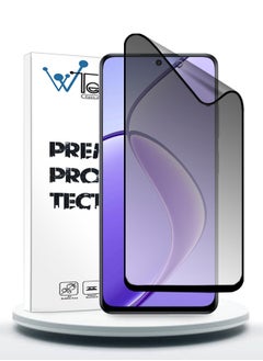 Realme 12x 5G 2024 Nano Ceramic Privacy Full Glue Full Cover Matte Flexible Screen Protector (MSCNMP) - Clear/Black