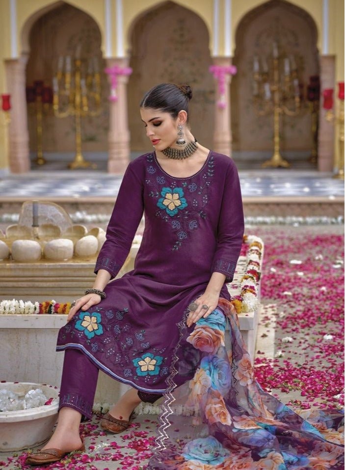 Fully stiched Kurti with pant and Dupatta  - Image 2