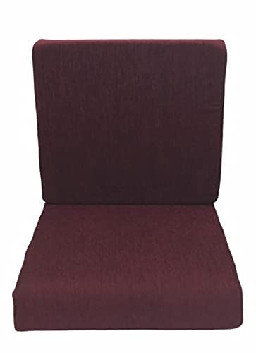 Naman Arts Sofa Foam Cushions with Zip Cover Sofa Gaddi Seat 22x21x4 Back 21x18x4 Density 32 FoamDark Maroon - Image 1